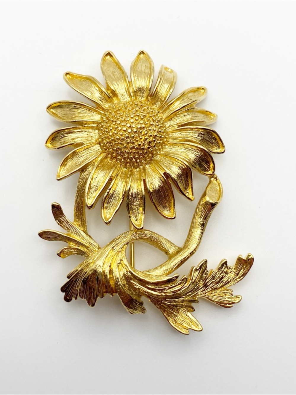 Vintage Monet Sunflower Brooch Pin